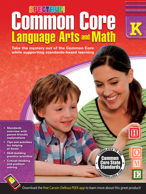 Title details for Common Core Language Arts and Math, Grade K by Spectrum - Available